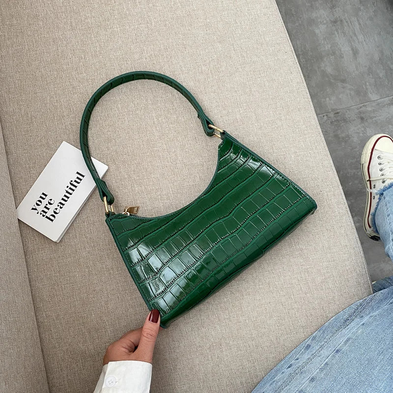 Croco Leather Handbag