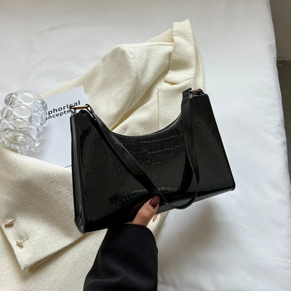Croco Leather Handbag