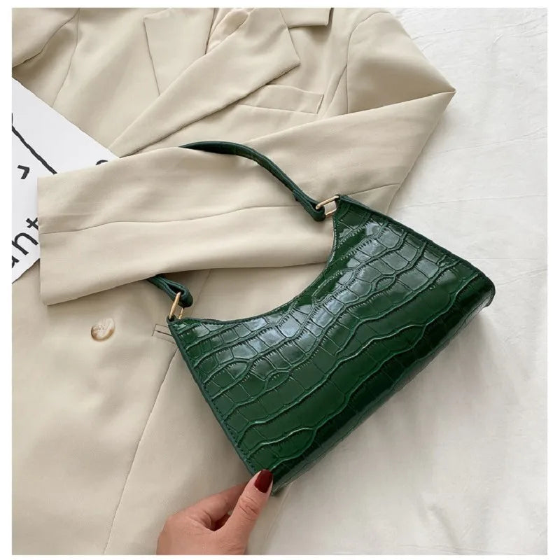 Croco Leather Handbag