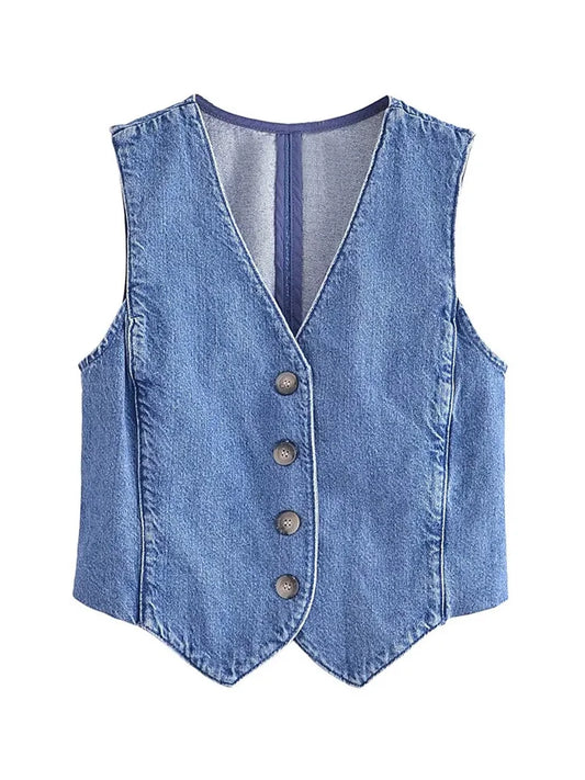 Vintage Denim Waistcoat