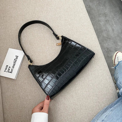 Croco Leather Handbag